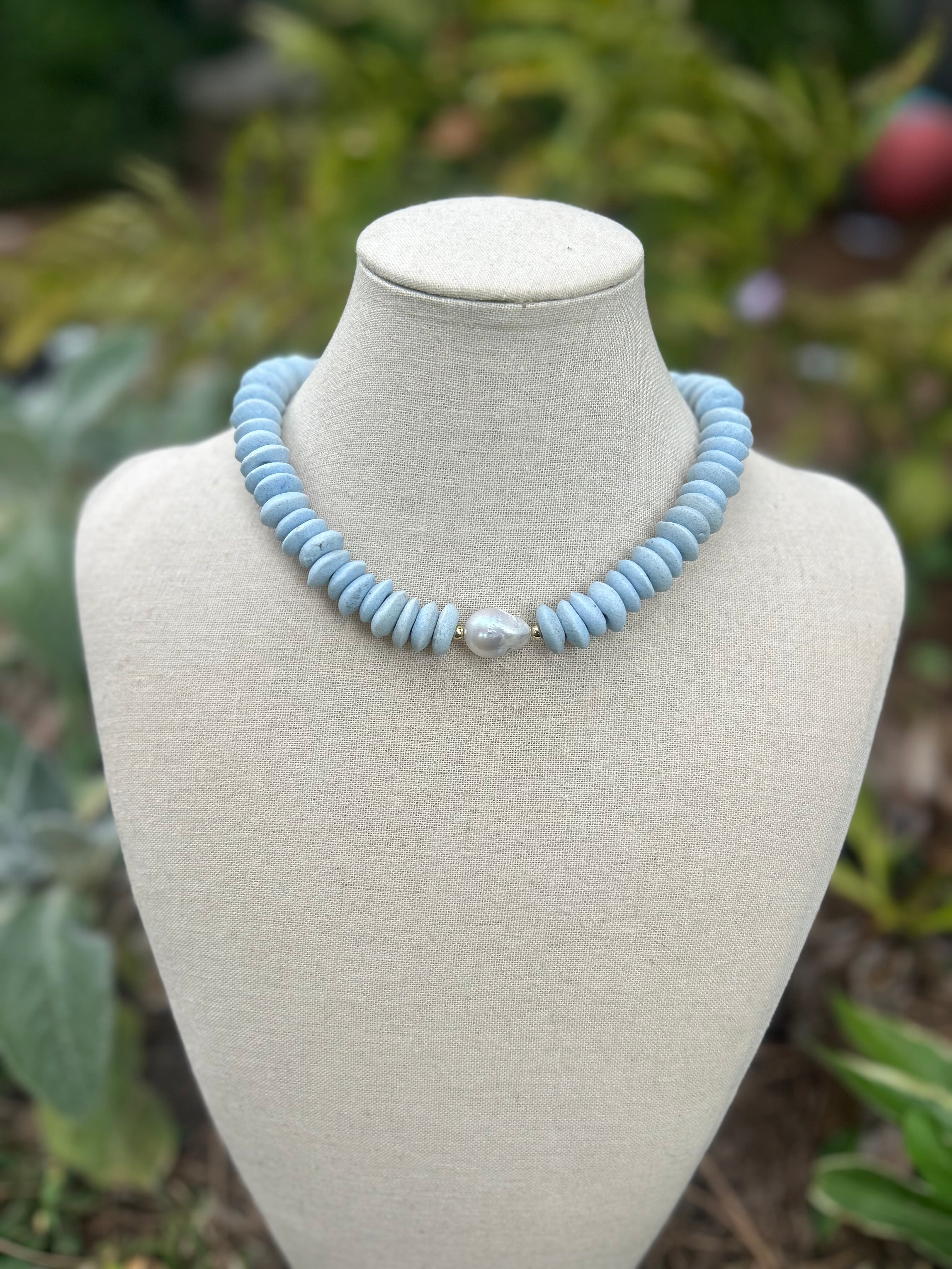 Coco Necklace-Light Aqua