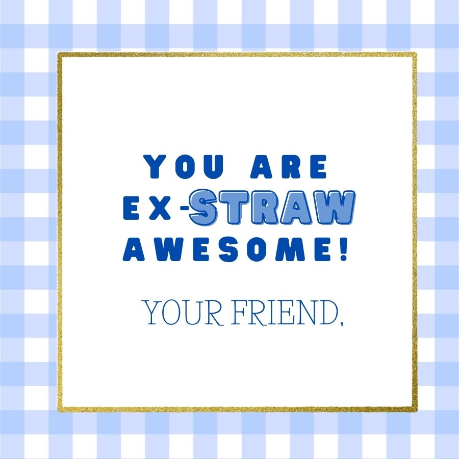 ex-Straw Awesome Valentine (Blue)