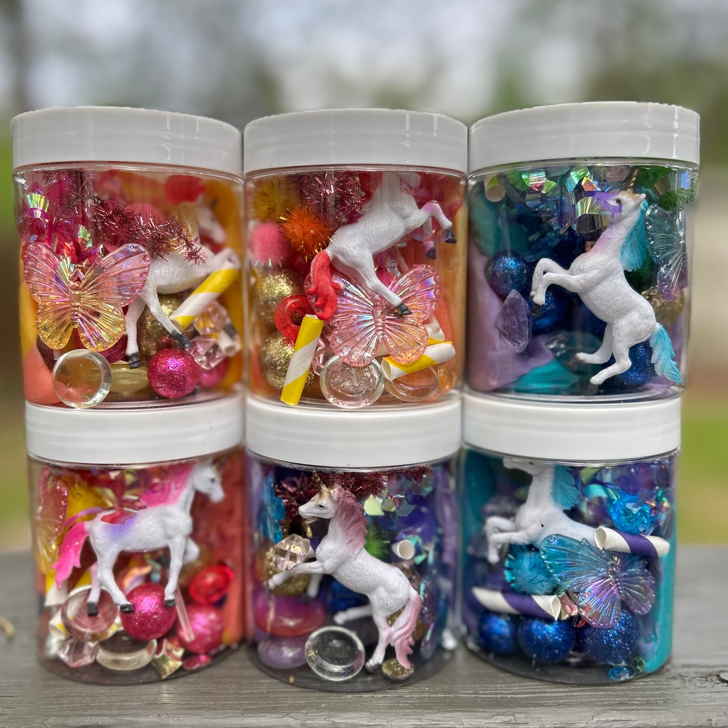 Large Unicorn Playdough Jar