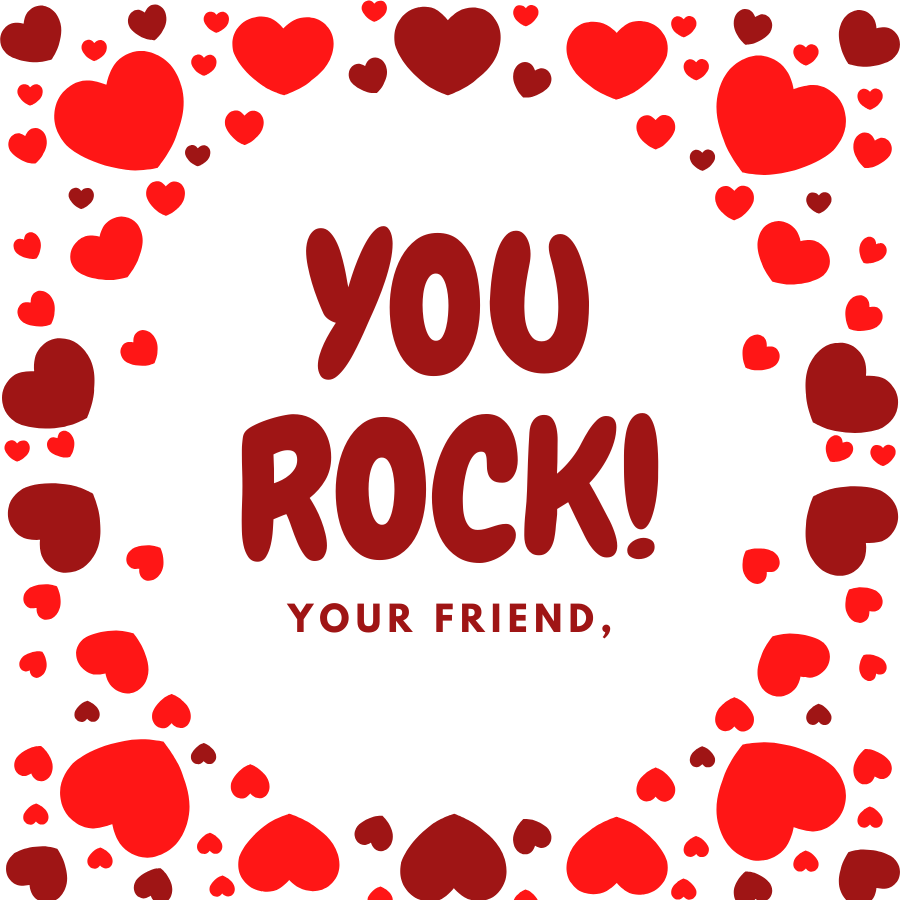 You Rock Valentine (Red)