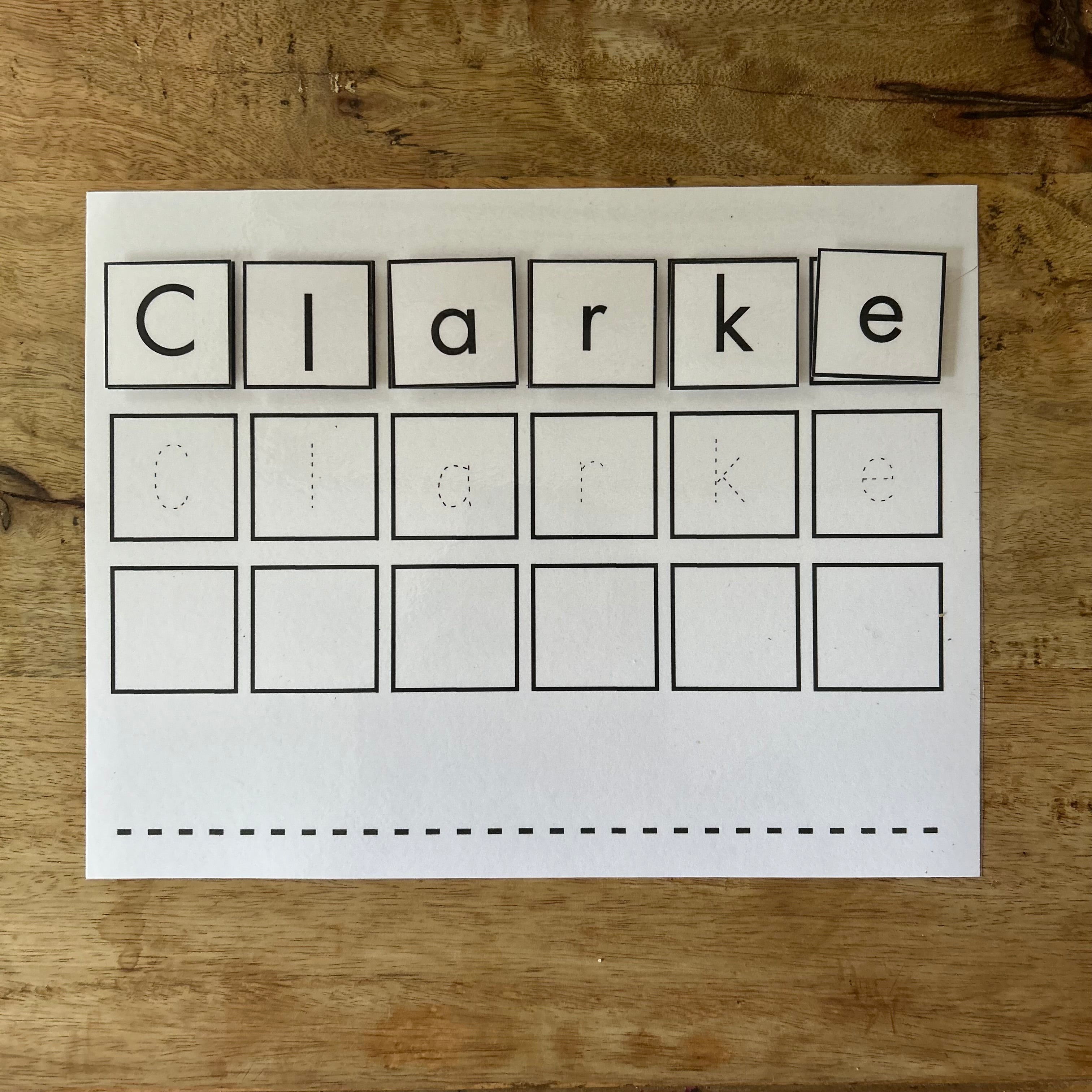 Customized Name Practice