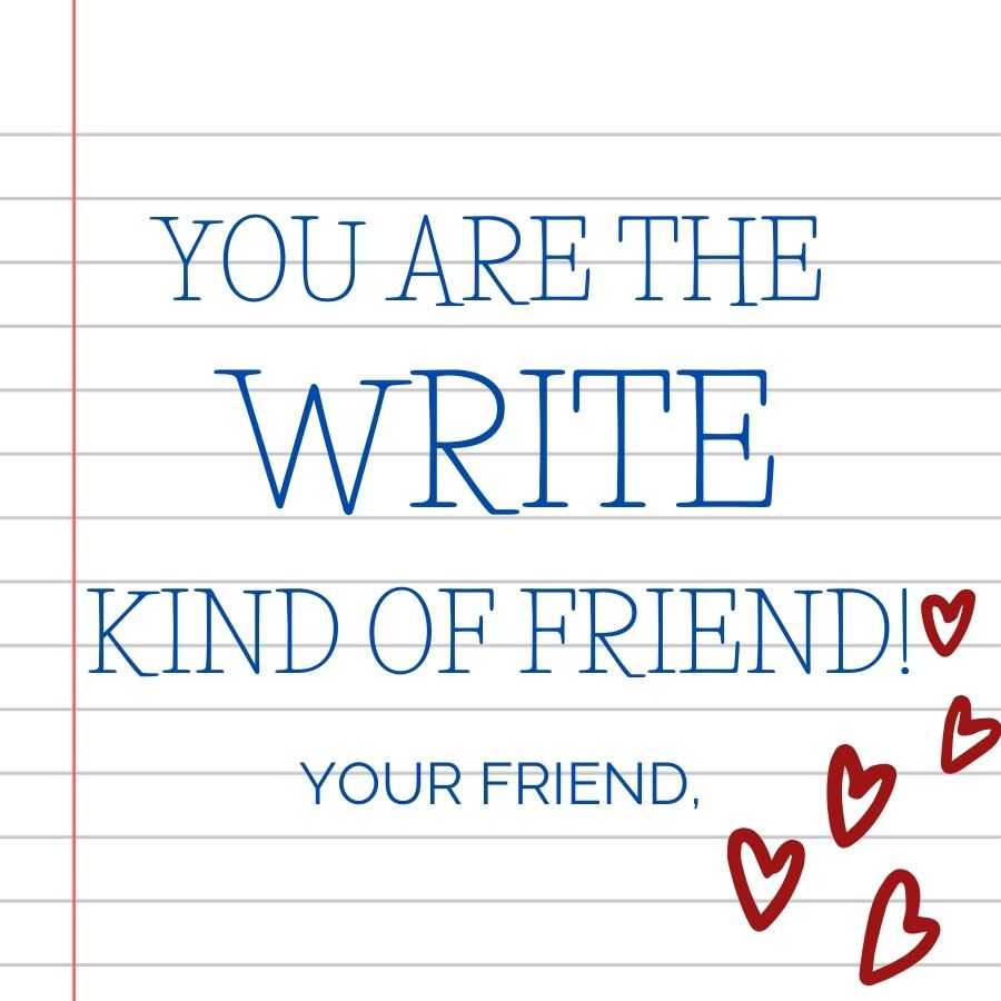 Write Friend Valentine (Red)