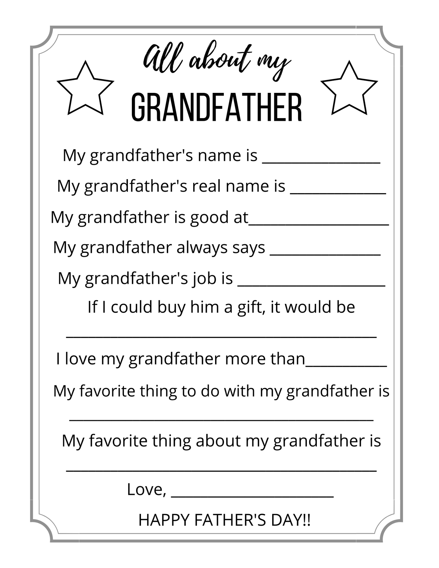 All About My Grandfather