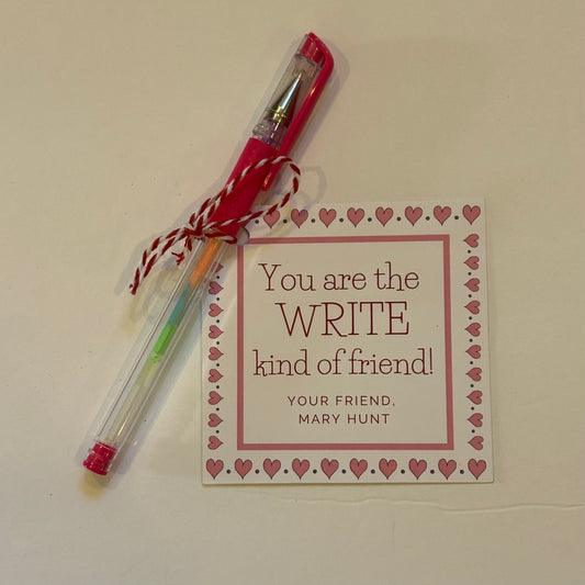 Write Kind of Friend Valentine