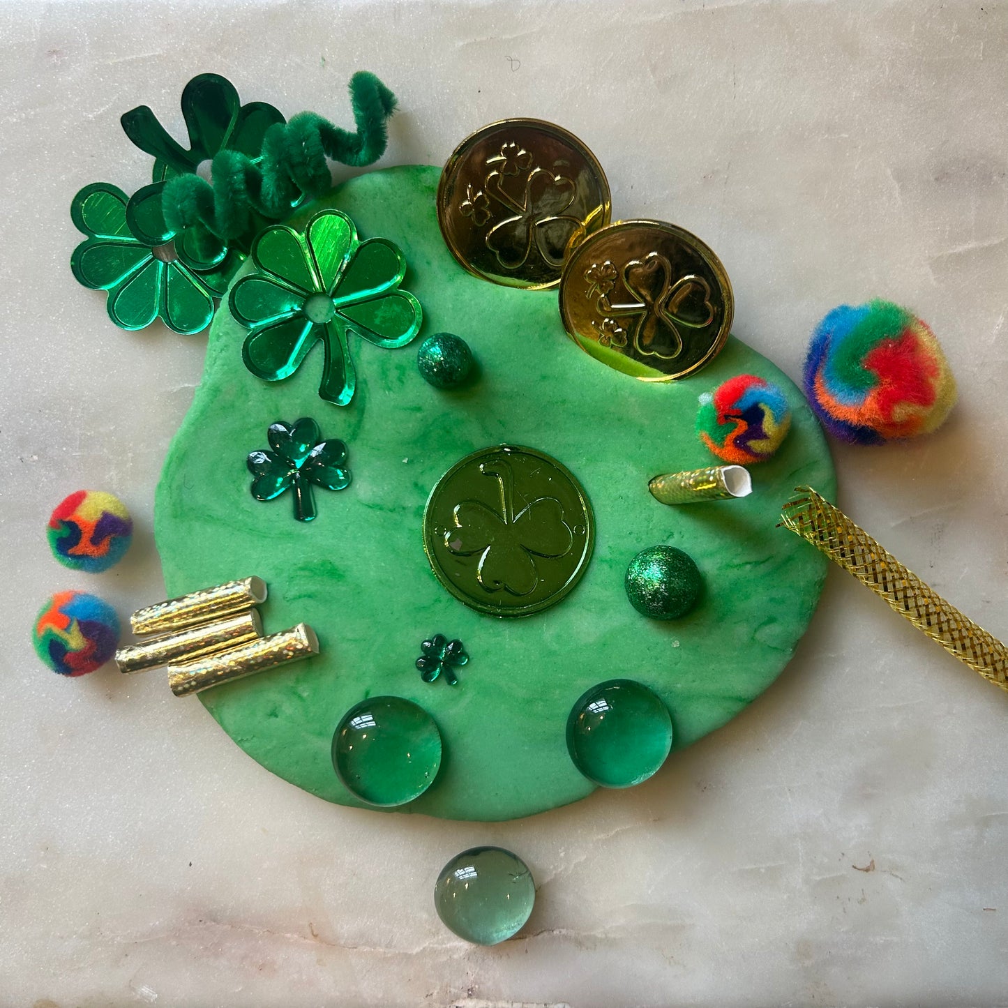 St. Patrick's Day Playdough Jar