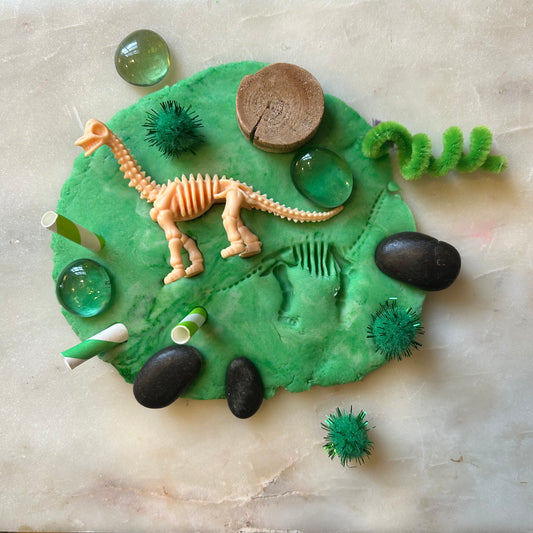 Dinosaur Skeleton Playdough Jar